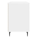 vidaXL Asztal polcokkal Magasfényű Fehér 142,5 x 50 x 75 cm Szerelt Fa