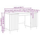 vidaXL Asztal polcokkal Magasfényű Fehér 142,5 x 50 x 75 cm Szerelt Fa
