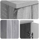 vidaXL Asztal polcokkal Szürke Sonoma 142,5 x 50 x 75 cm Szerelt Fa