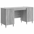 vidaXL Asztal polcokkal Szürke Sonoma 142,5 x 50 x 75 cm Szerelt Fa