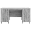 vidaXL Asztal polcokkal Szürke Sonoma 142,5 x 50 x 75 cm Szerelt Fa