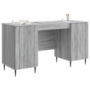 vidaXL Asztal polcokkal Szürke Sonoma 142,5 x 50 x 75 cm Szerelt Fa