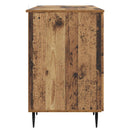 vidaXL Asztal polcokkal ajtóval Antik Fa 142,5 x 50 x 75 cm Szerelt Fa