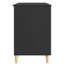 vidaXL Asztal polcokkal tárolóval Fekete 142,5 x 50 x 75 cm Szerelt Fa
