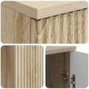 vidaXL Asztal polcokkal Sonoma Tölgy 142,5 x 50 x 75 cm Szerelt Fa