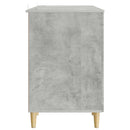 vidaXL Asztal polcokkal Betonszürke 142,5 x 50 x 75 cm Szerelt Fa