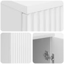 vidaXL Asztal polcokkal Magasfényű Fehér 142,5 x 50 x 75 cm Szerelt Fa