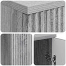 vidaXL Asztal polcokkal Szürke Sonoma 142,5 x 50 x 75 cm Szerelt Fa