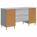 vidaXL Asztal polcokkal Szürke Sonoma 142,5 x 50 x 75 cm Szerelt Fa