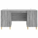 vidaXL Asztal polcokkal Szürke Sonoma 142,5 x 50 x 75 cm Szerelt Fa