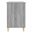vidaXL Asztal polcokkal Szürke Sonoma 142,5 x 50 x 75 cm Szerelt Fa