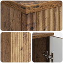 vidaXL Asztal polcokkal ajtóval Antik Fa 142,5 x 50 x 75 cm Szerelt Fa