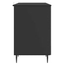 vidaXL Asztal polcokkal tárolóval Fekete 142,5 x 50 x 75 cm Szerelt Fa