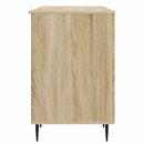 vidaXL Asztal polcokkal Sonoma Tölgy 142,5 x 50 x 75 cm Szerelt Fa