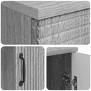 vidaXL Asztal polcokkal Szürke Sonoma 142,5 x 50 x 75 cm Szerelt Fa