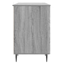 vidaXL Asztal polcokkal Szürke Sonoma 142,5 x 50 x 75 cm Szerelt Fa