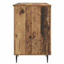 vidaXL Asztal polcokkal ajtóval Antik Fa 142,5 x 50 x 75 cm Szerelt Fa