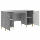 vidaXL Asztal Szürke Sonoma 142,5 x 50 x 75 cm Szerelt Fa