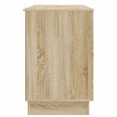 vidaXL Asztal polcokkal Sonoma Tölgy 142,5 x 50 x 75 cm Szerelt Fa