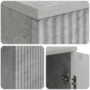 vidaXL Asztal polcokkal Betonszürke 142,5 x 50 x 75 cm Szerelt Fa