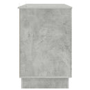 vidaXL Asztal polcokkal Betonszürke 142,5 x 50 x 75 cm Szerelt Fa