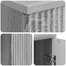 vidaXL Asztal polcokkal Szürke Sonoma 142,5 x 50 x 75 cm Szerelt Fa