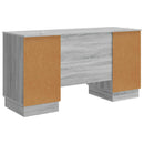 vidaXL Asztal polcokkal Szürke Sonoma 142,5 x 50 x 75 cm Szerelt Fa
