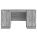 vidaXL Asztal polcokkal Szürke Sonoma 142,5 x 50 x 75 cm Szerelt Fa