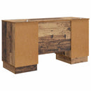 vidaXL Asztal polcokkal ajtóval Antik Fa 142,5 x 50 x 75 cm Szerelt Fa