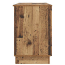 vidaXL Asztal polcokkal ajtóval Antik Fa 142,5 x 50 x 75 cm Szerelt Fa