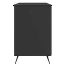 vidaXL Asztal polcokkal tárolóval Fekete 142,5 x 50 x 75 cm Szerelt Fa