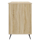 vidaXL Asztal polcokkal Sonoma Tölgy 142,5 x 50 x 75 cm Szerelt Fa