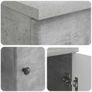 vidaXL Asztal polcokkal Betonszürke 142,5 x 50 x 75 cm Szerelt Fa
