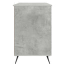 vidaXL Asztal polcokkal Betonszürke 142,5 x 50 x 75 cm Szerelt Fa