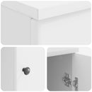 vidaXL Asztal polcokkal Magasfényű Fehér 142,5 x 50 x 75 cm Szerelt Fa