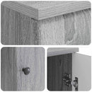vidaXL Asztal polcokkal Szürke Sonoma 142,5 x 50 x 75 cm Szerelt Fa