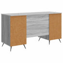 vidaXL Asztal polcokkal Szürke Sonoma 142,5 x 50 x 75 cm Szerelt Fa