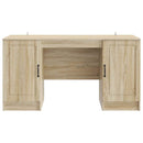 vidaXL Asztal polcokkal Sonoma Tölgy 142,5 x 50 x 75 cm Szerelt Fa