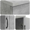 vidaXL Asztal polcokkal Betonszürke 142,5 x 50 x 75 cm Szerelt Fa