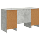 vidaXL Asztal polcokkal Betonszürke 142,5 x 50 x 75 cm Szerelt Fa