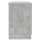 vidaXL Asztal polcokkal Betonszürke 142,5 x 50 x 75 cm Szerelt Fa