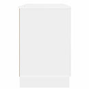 vidaXL Asztal polcokkal Magasfényű Fehér 142,5 x 50 x 75 cm Szerelt Fa