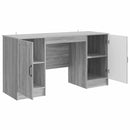 vidaXL Asztal Szürke Sonoma 142,5 x 50 x 75 cm Szerelt Fa