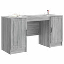 vidaXL Asztal Szürke Sonoma 142,5 x 50 x 75 cm Szerelt Fa