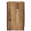 vidaXL Asztal polcokkal ajtóval Antik Fa 142,5 x 50 x 75 cm Szerelt Fa
