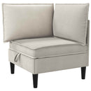 vidaXL Sarok Sofa tárolóval Zabpehely Bársony