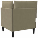 vidaXL Sarok Sofa tárolóval Khaki Bársony
