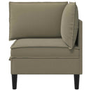 vidaXL Sarok Sofa tárolóval Khaki Bársony