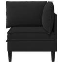 vidaXL Sarok Sofa tárolóval Fekete Bársony