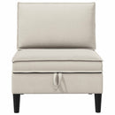 vidaXL Középső Sofa tárolóval Zabpehely Bársony